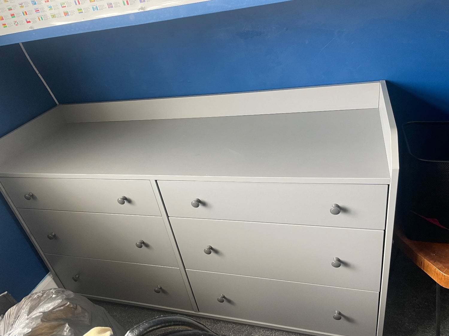 IKEA Hauga chest of 6 drawers size length 138cm width 46cm