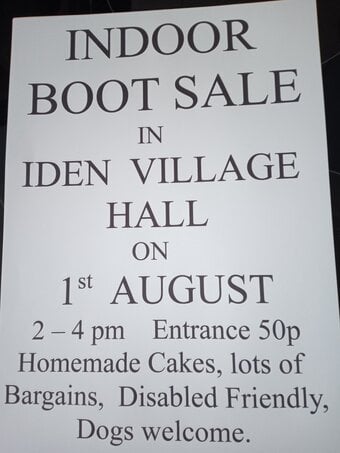 Indoor Boot sale 
