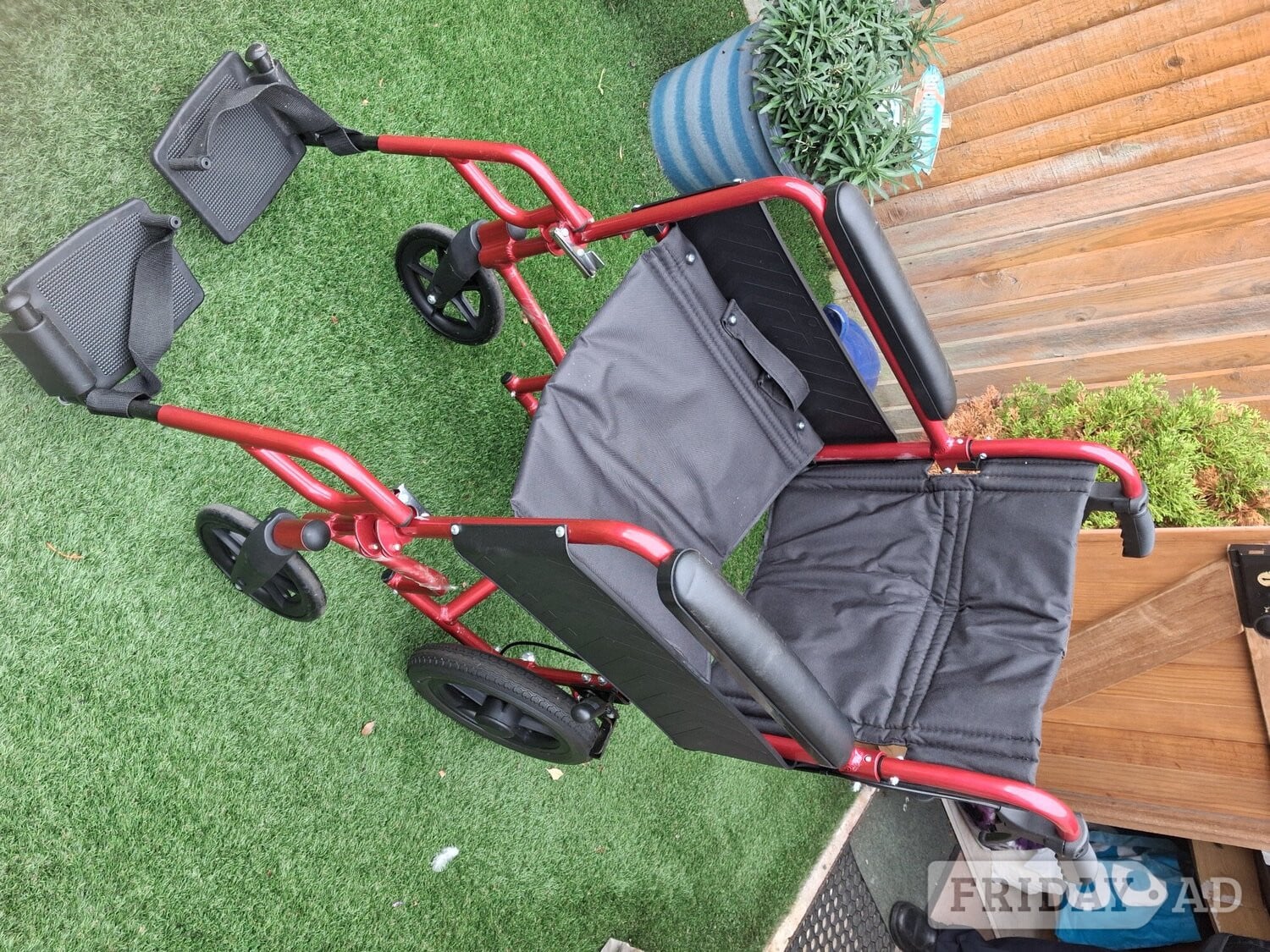 A lightweight wheel chair New used once instruction book