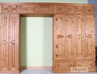 Nationwide Delivery - Second-Hand Pine Wardrobe Top Box & Shelves