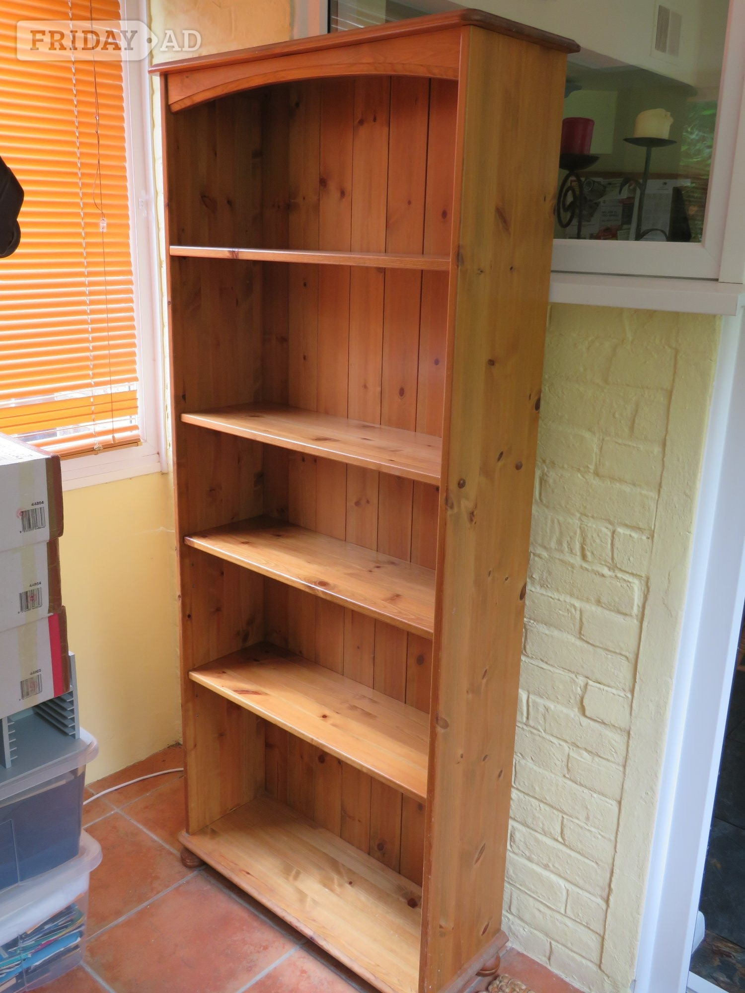 Worthing Pine bookcase tall