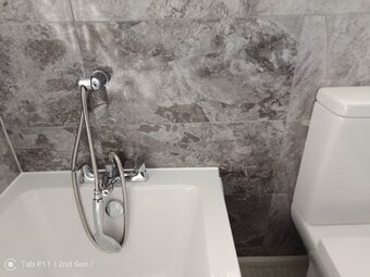 Modern wall tiles.   Rivona grey.  