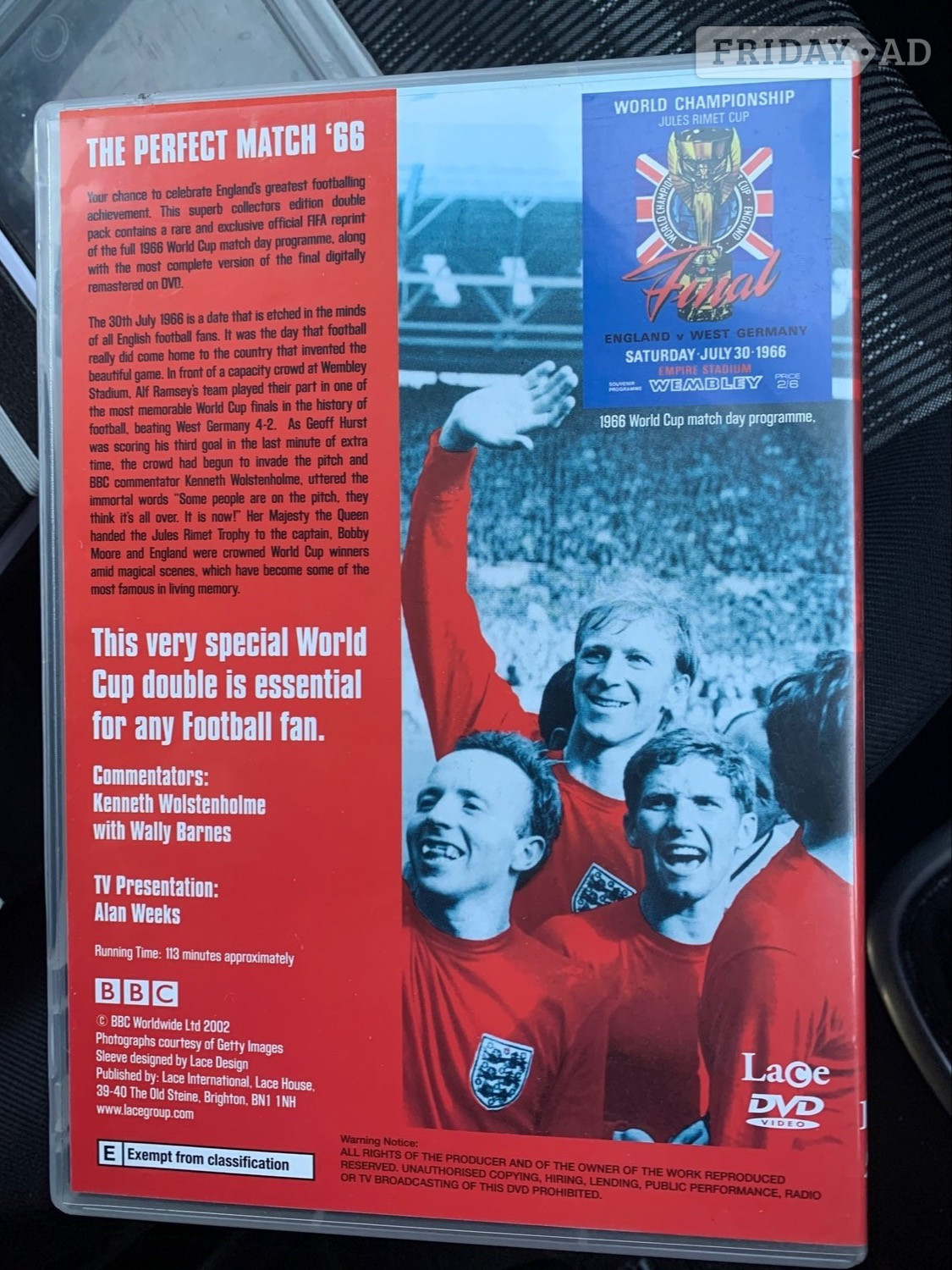Reigate 1966 World Cup Final DVD England v West Germany