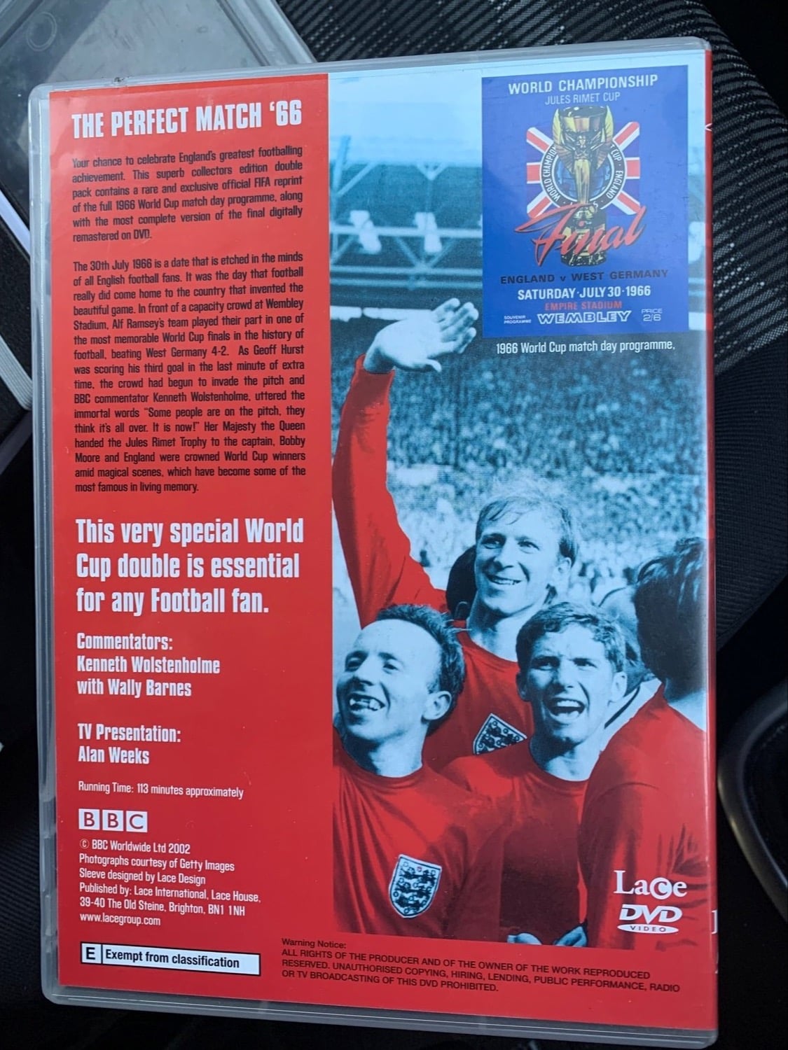 Reigate 1966 World Cup Final DVD England v West Germany