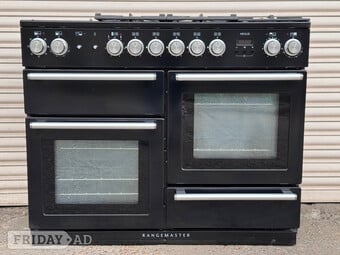 Rangemaster nexus 110cm dual fuel gas range cooker black 3 months