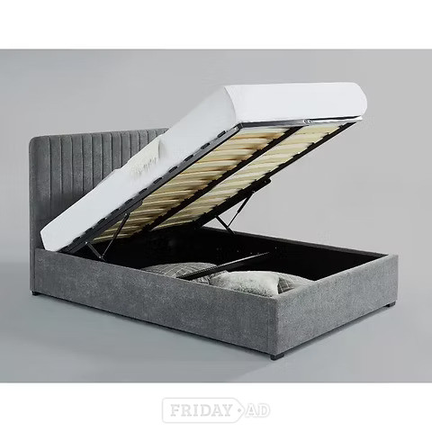 DOUBLE - LIVINGSTONE OTTOMAN BED - GREY FABRIC in Rotherham