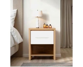 SEVILLE 1 DRAWER BEDSIDE - WHITE GLOSS