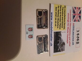 Vintage OO Gauge  Model Locomotive  Nameplate Set 