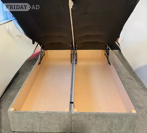 DIVAN OTTOMAN BED WITH 20 INCH HEADBOARD - DOUBLE