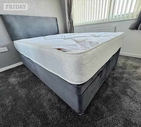 Rotherham DIVAN OTTOMAN BED WITH 20 INCH HEADBOARD - DOUBLE