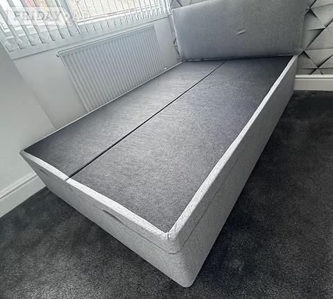 DIVAN OTTOMAN BED WITH 20 INCH HEADBOARD - DOUBLE - Furniture