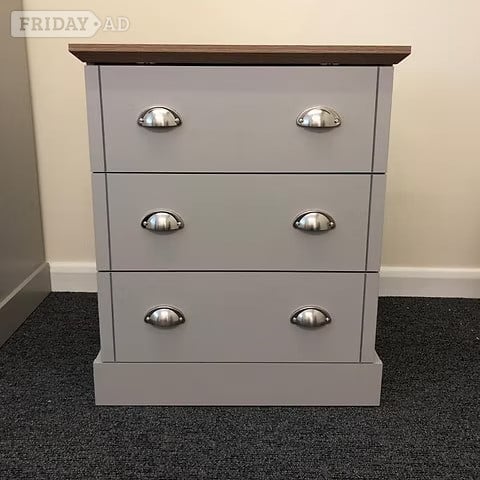 KENDAL 3 DRAWER CHEST - GREY - in Rotherham