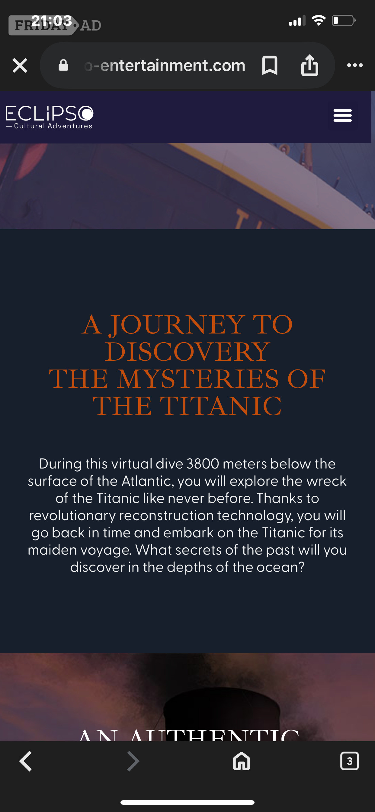  2  or 4 Tickets  - Titanic Echoes From The Past’ Experience   2 x eTickets via Email
