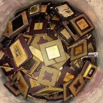 Pentium Pro ceramic CPU scrap