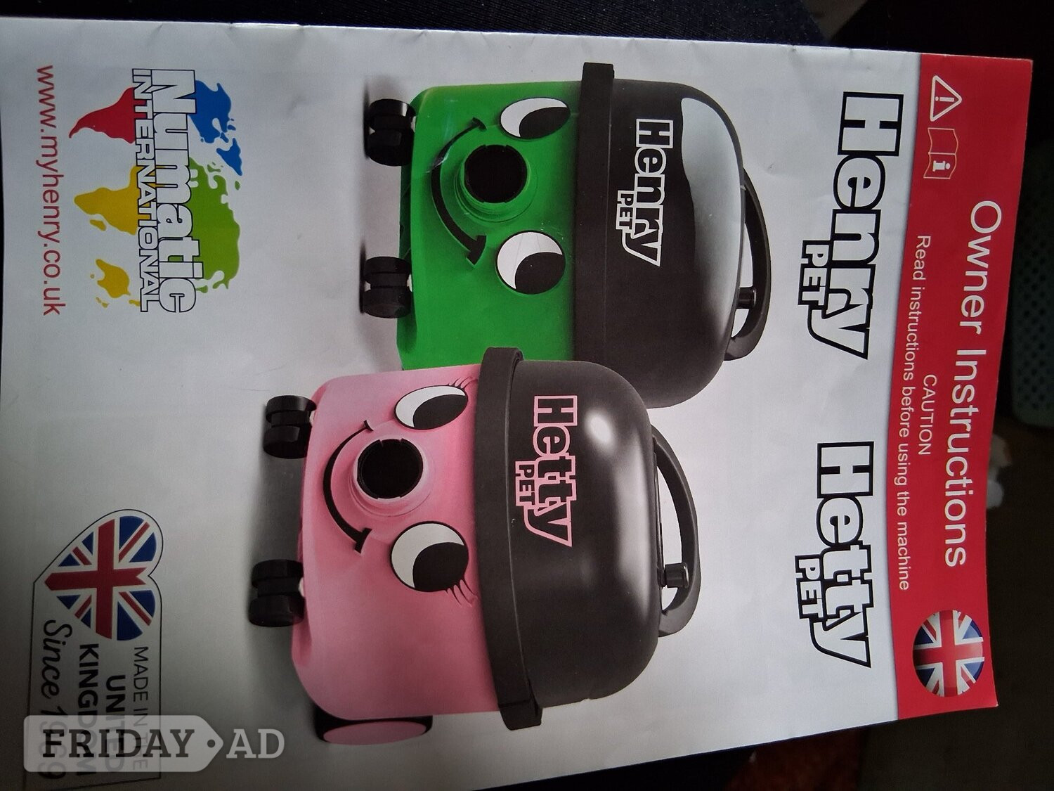 Henry pet Hoover   accessories