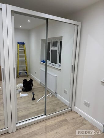 IKEA 120cm/150cm/180cm 2 Mirror Sliding Door Wardrobe