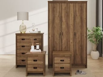 BOSTON 3 DOOR WARDROBE SET OAK