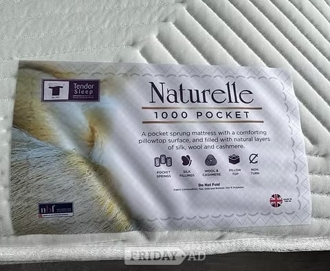 SUPER KING - NATURELLE 1000 POCKET MATTRESS 2 DRAWERS BASE & HB - Furniture in Rotherham