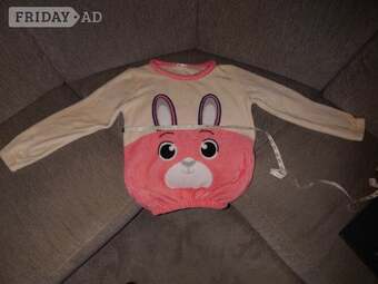 New Flannel Women Rabbit Pyjama set pink and cream