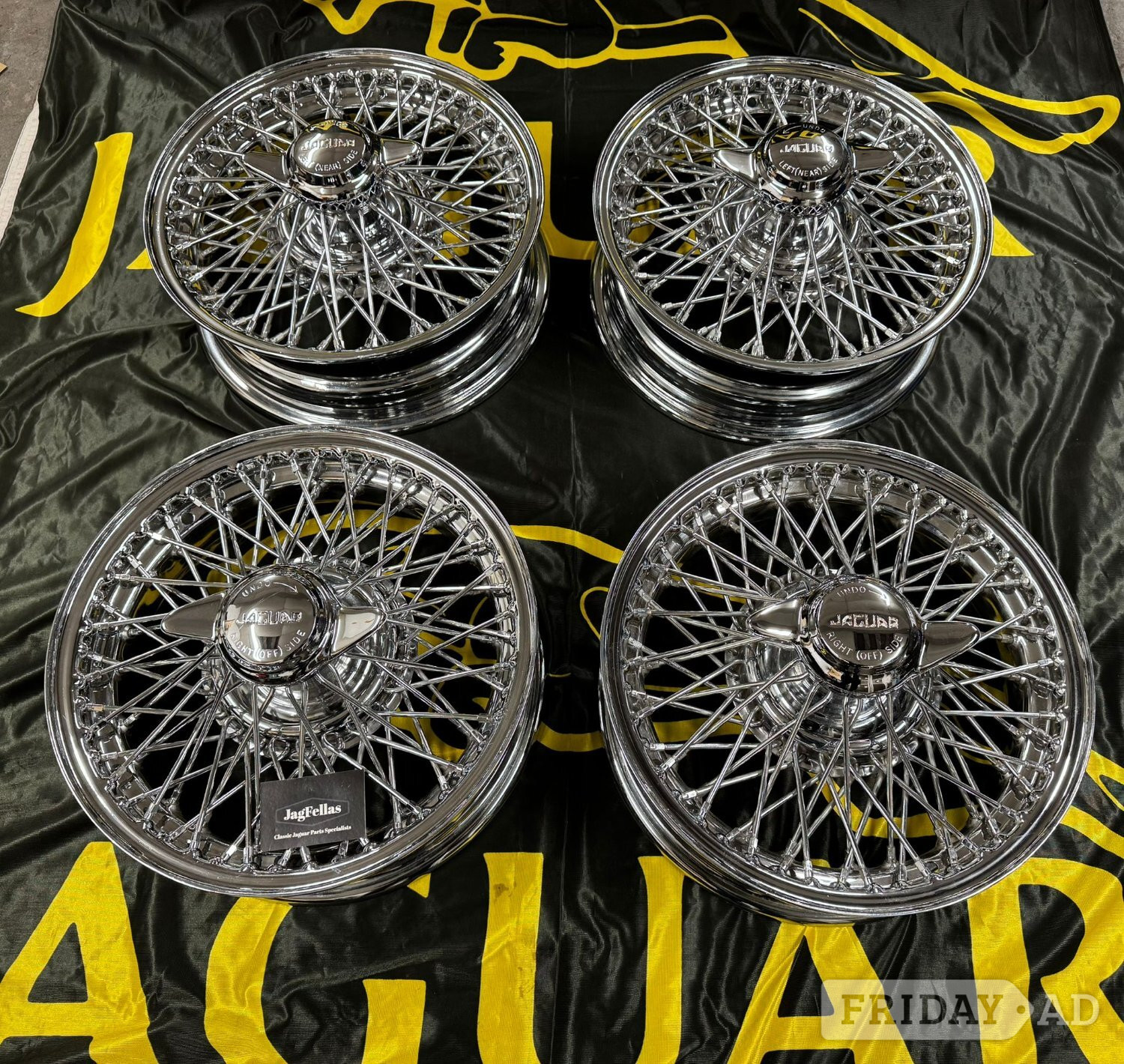  DAIMLER CHROME WIRE WHEELS SHOW STANDARD + BRAND new spinners in Cheltenham