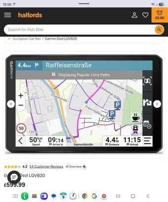 Garmin dezl lgv 820 satnav 6 months old