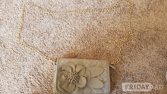 Ladies grey evening shoulder or clutch handbag as new