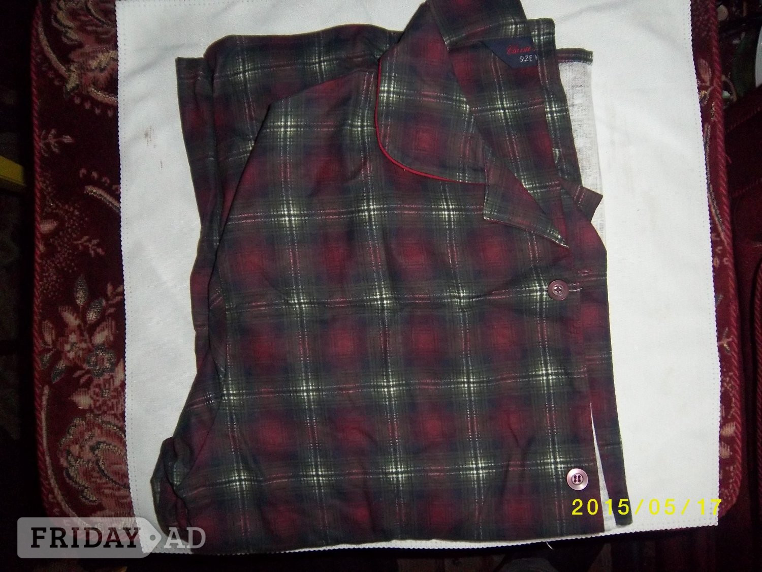 Mans  Striped Flannel and Scottish Check Plad Pajamas
