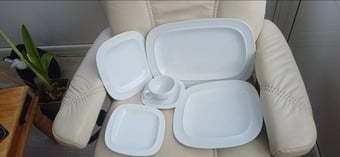 DENBY WHITE SQUARES CROCKERY