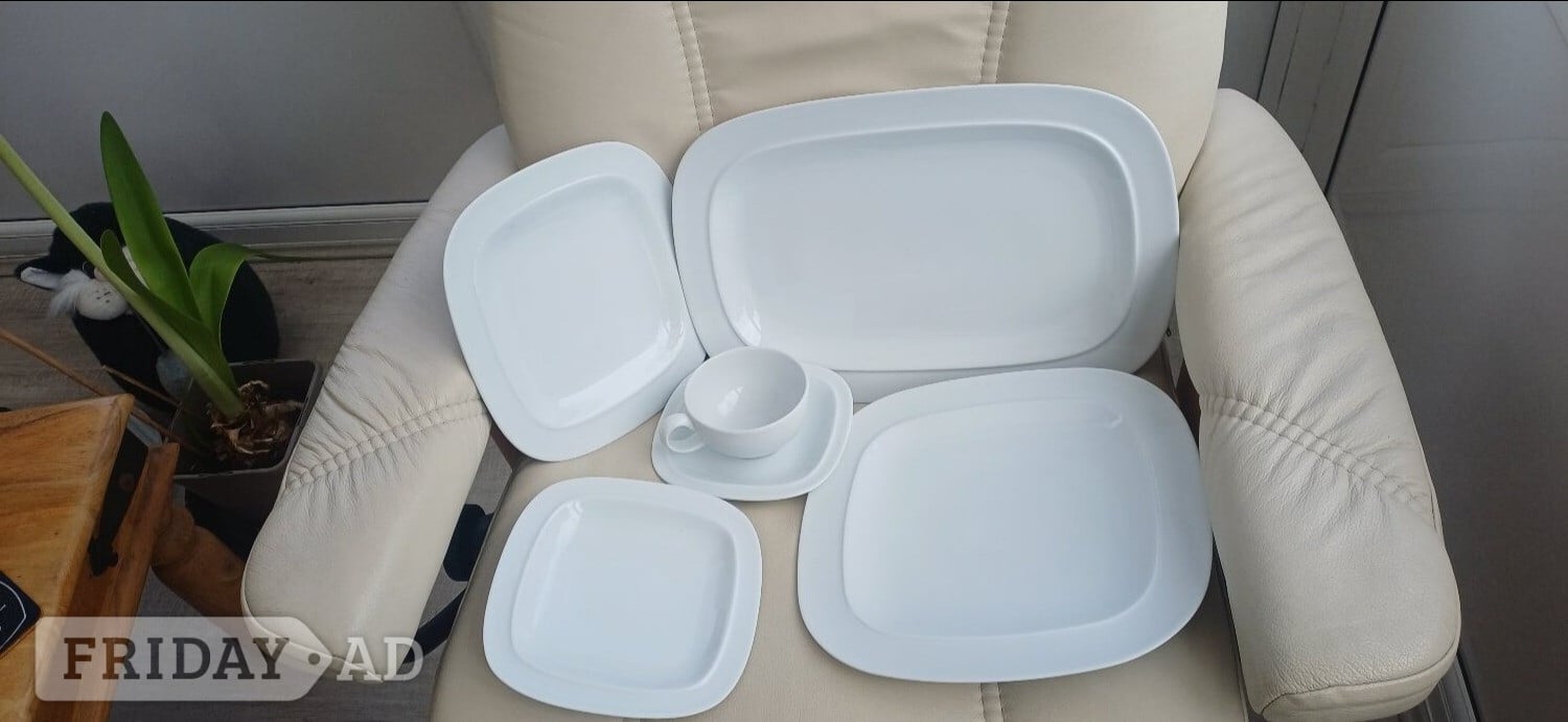 DENBY WHITE SQUARES CROCKERY in Polegate
