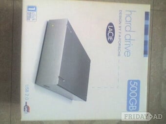 LACIE 500Gb Grey External Hard Drive , USB2 Interface with PSU & Cable