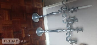 PAIR FREESTANDING CANELABRAS  
