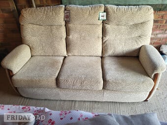Three-Piece Suite, good clean condition, (With Fire Resistant Labels) 
