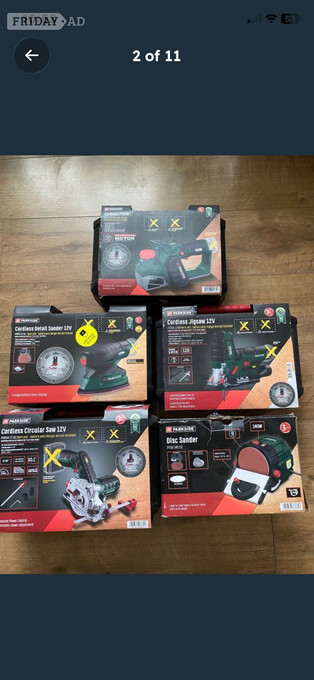 5  Job lots  new  parkside  12v power tools 