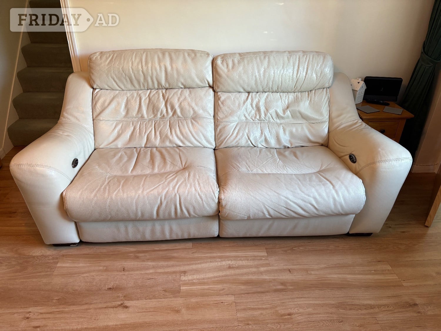 Three seater power recliner and two seater sofa