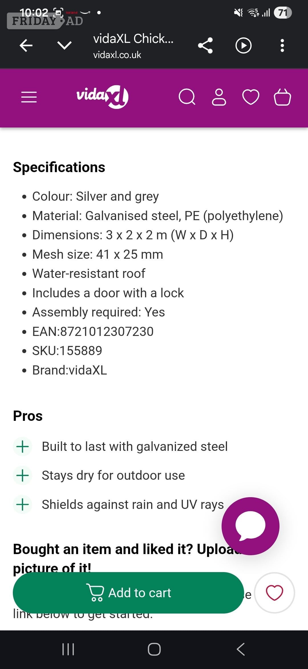 Banbury New unopened chicken run/catio