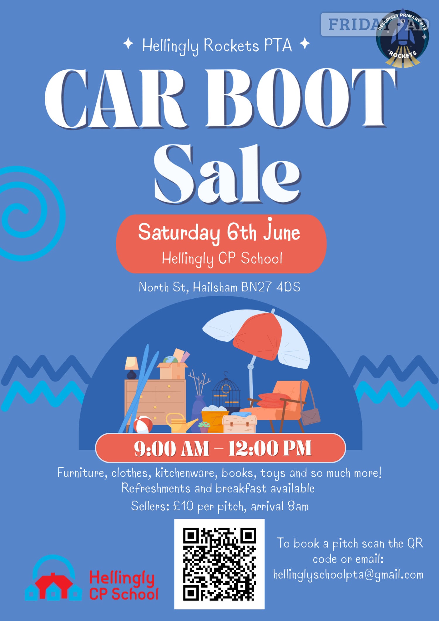 Hellingly Rockets PTA Boot Sale in Hellingly CP School