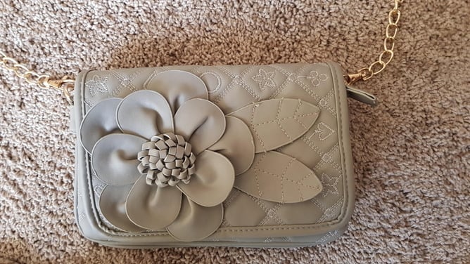 Weston-Super-Mare Ladies grey evening shoulder or clutch handbag as new