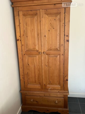 Super Quality Pine Wardrobe on Drawer