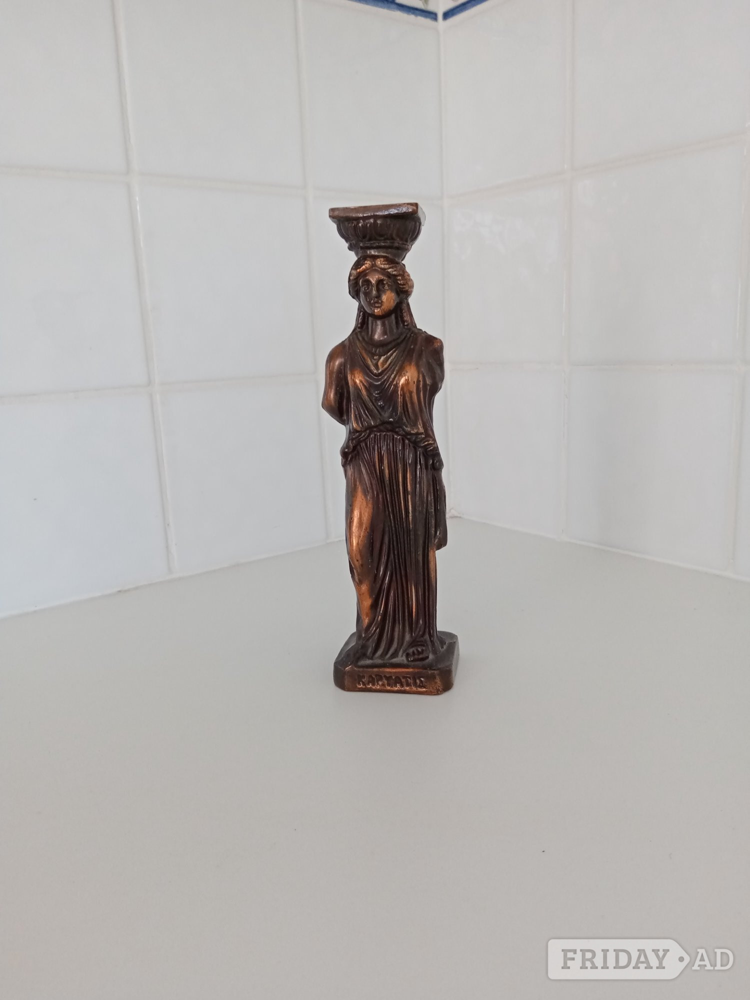 Peacehaven Stunning Metal Bronze EFFECT REPLICA of Ancient Greek Kariatis.