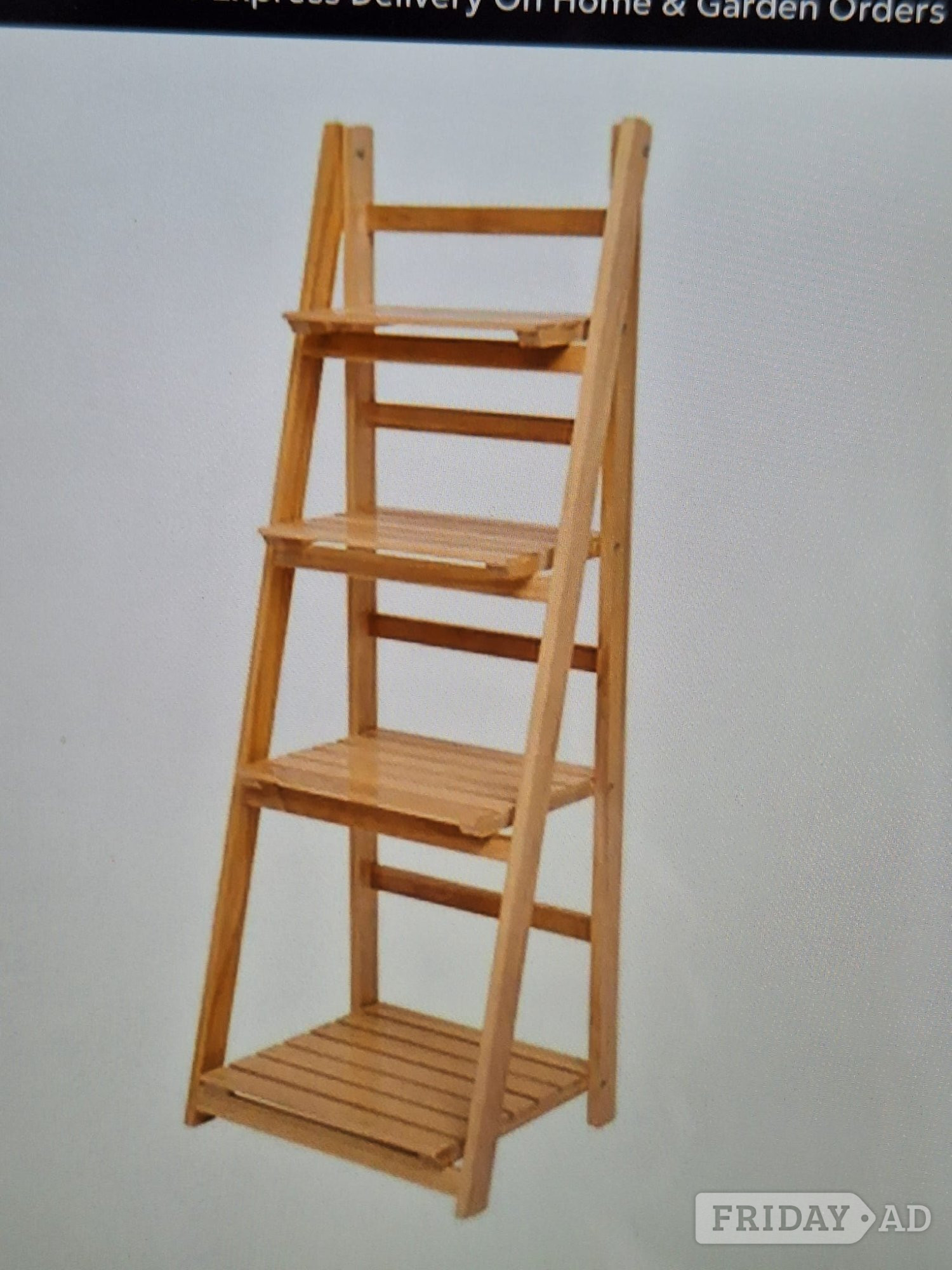 4 Tier wooden Ladder shelf in Northampton