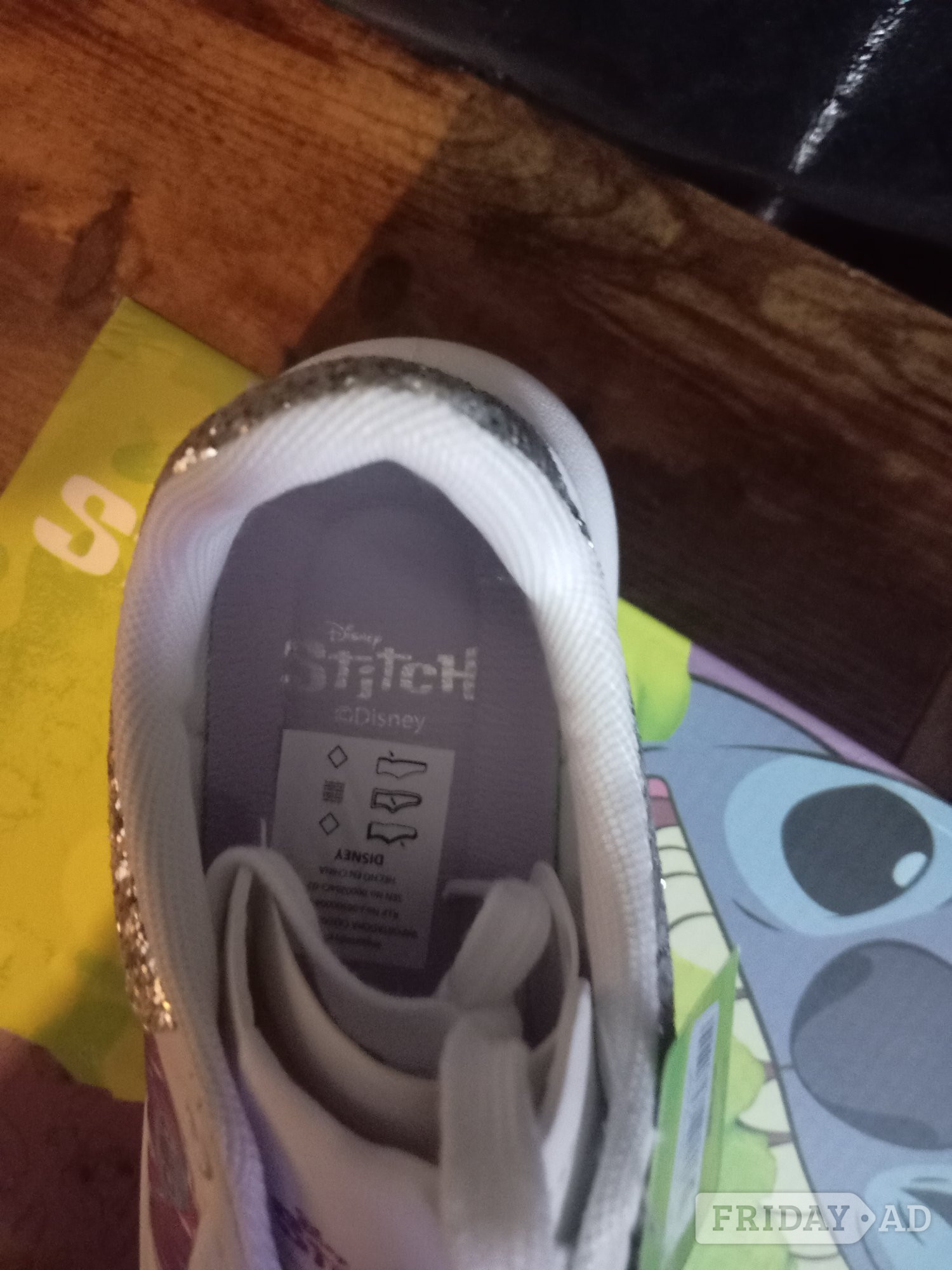 New Disney Stitch Trainers - White with Glitter Detail - Clothing, Footwear & Accessories in Leicester