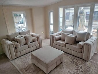  Lilly 3+2 seater sofa with matching footstool for sale