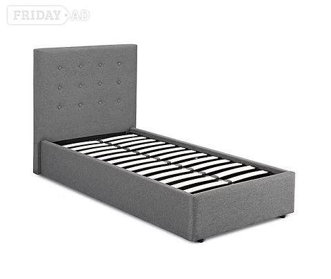 SINGLE LUCCA BED FRAME END LIFT OTTOMEN GREY  in Rotherham