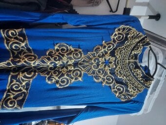 Farasha Abaya (Navy blue and Gold) size 12