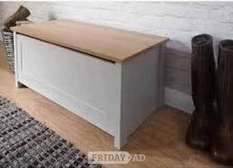 LANCASTER OTTOMAN STORAGE BENCH - GREY