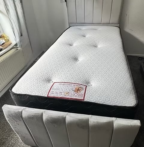 SINGLE - DELUXE LINED SIDE LIFT DIVAN OTTOMAN