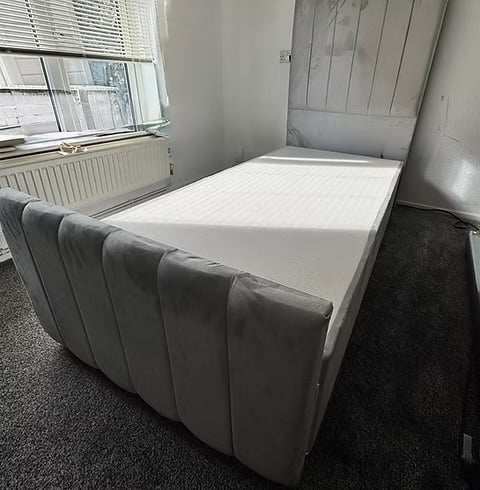 SINGLE - DELUXE LINED SIDE LIFT DIVAN OTTOMAN - Furniture