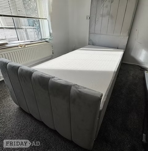 SINGLE - DELUXE LINED SIDE LIFT DIVAN OTTOMAN - Furniture