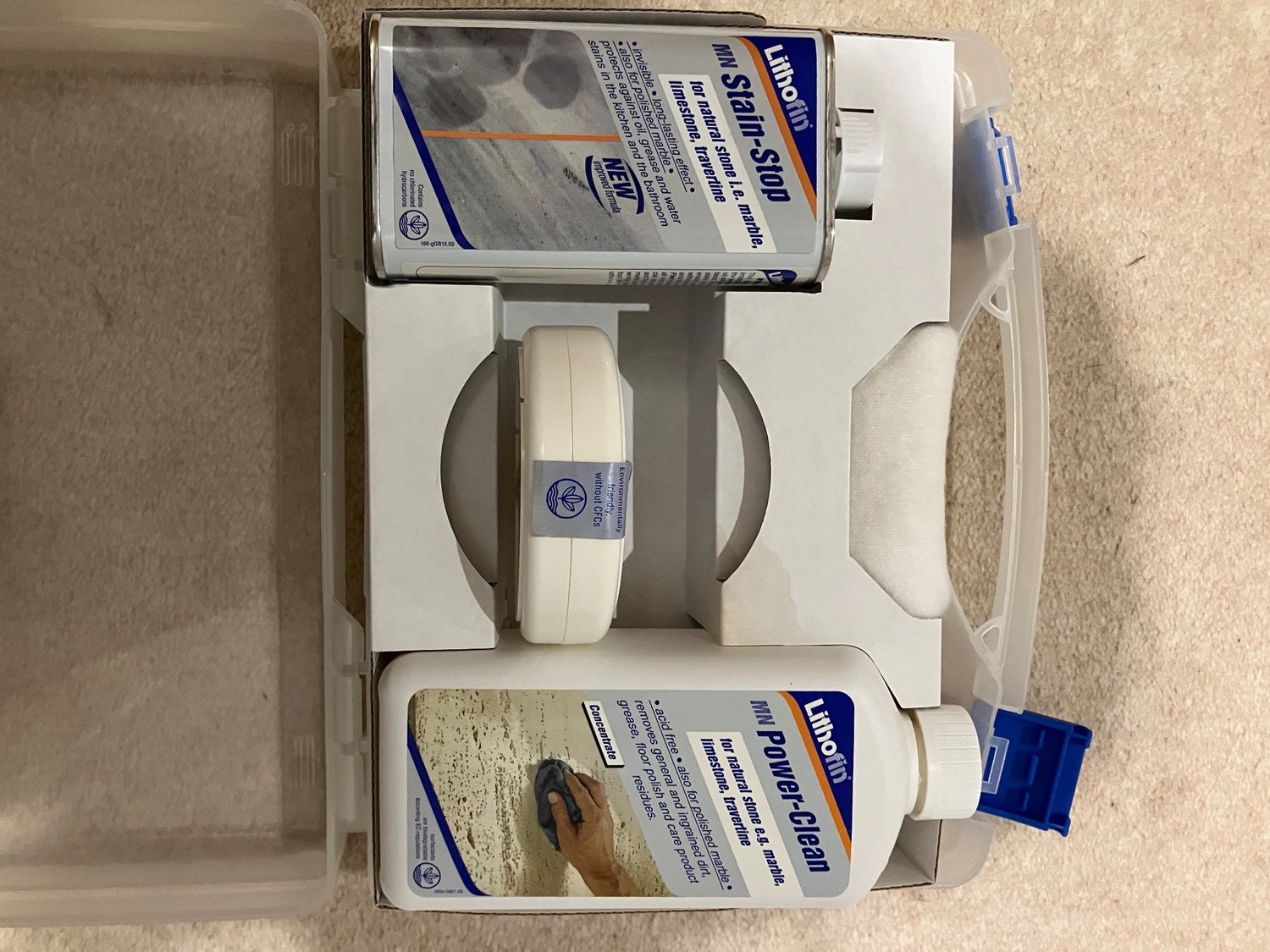 Natural Stone Maintenance kit. Lithofin. Brand new. Reduced.