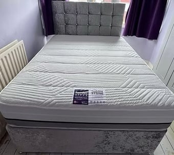 Double - Moonstone 1000 Pocket mattress, 2 Draw Divan, Aries HB